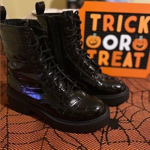 Steve Madden, Tornado, Black Crocodile, 5.5